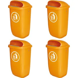 BRB-Lagertechnik Abfallbehälter 50 l 4-tlg. orange