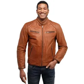Helstons Rocker Lederjacke Braun M