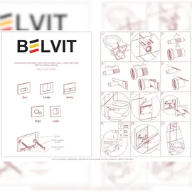Belvit Berlin Betätigungsplatte für 2-Mengen-Spülung weiß