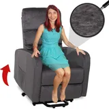 Mendler Fernsehsessel HWC-K62 Chenille 72 x 108 x 0 cm Dunkelgrau elektrisch
