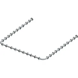 Keuco Duschvorhangstange U-Form 100 x 100 x 100 cm schwarzgrau