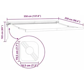 vidaXL Markise 3,5 x 2,5 m weiß