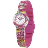 Hip Hop Süßigkeiten Uhr 28 mm Silikongehäuse Pink Silikonarmband