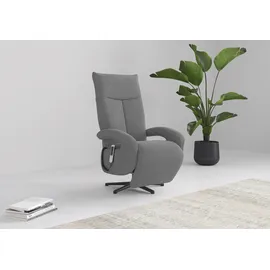 sit&more TV-Sessel Zoe 74 x 112 x 82 cm grau Polyester mit Kopfteilverstellung & 360° Drehfunktion