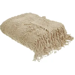 Kuscheldecke VELLA Baumwolle 220 x 240 cm Beige