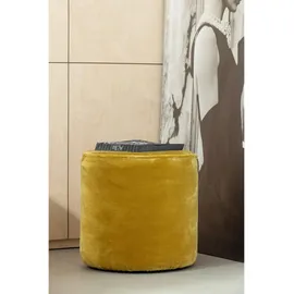 Woood Hocker Sara Samt 46 x 46 x 46 cm Gelb