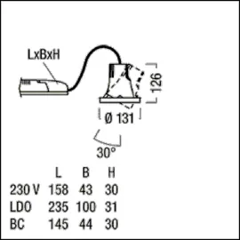 zumtobel Group LED-Decken-Einbauleuchte CAR EVO M #60817711