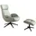 flexlux Relaxsessel FLEXLUX 90 x 107 x 89 cm Weiß mit verstellbarem Rücken- und Kopfteil