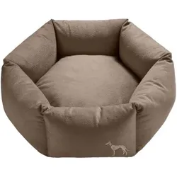 Hunter Orthopädisches Hundesofa Merida 6-eckig taupe 90 cm, 30 cm, 90 cm