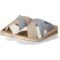 Rieker Damen Pantolette in blau-Kombi - Gr. 40