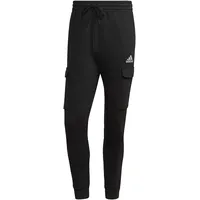 Adidas Herren Essentials Fleece Regular Tapered Cargo Jogginghose, Schwarz-weiss, XXL EU