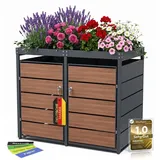 Albatros Mülltonnenbox 2er 120 x 240 cm anthrazit