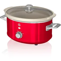 Swan Retro 3,5L, Antihaft-Keramisches PFOA- und PTFE-freies, Vintage, SF17021RNEU, Rot