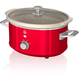 Swan Retro 3,5L, Antihaft-Keramisches PFOA- und PTFE-freies, Vintage, SF17021RNEU, Rot
