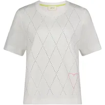 Cartoon Kurzarmshirt Patch Cream/Pink 38