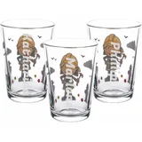 LUXENTU Kinderbecher Feuerwehrmann Bernie, mit Gravur, 3er Set