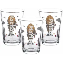 LUXENTU Kinderbecher Feuerwehrmann Bernie, mit Gravur, 3er Set