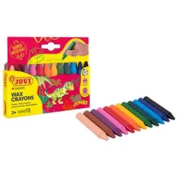 JOVI Wax Crayons Jumbo Wachsmalstifte farbsortiert, 12 St.