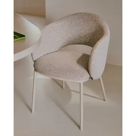 Kave Home 2er Set Kave Home Stuhl Maina Stoff Beige