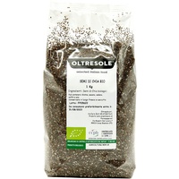 Oltresole - Bio Chia Samen 1 kg - Rohe Bio-Samen, Protein-Supernahrungsmittel ohne Zusatzstoffe, Quelle von Eiweiß und Ballaststoffen, ideal für Müsli und Salate, Familiengröße