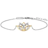 Julie Julsen Armband mehrfarbig 925 Silber rhodiniert teils vergoldet Größe 19 cm