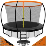 Kesser KESSER® Trampolin Gartentrampolin TÜV Rheinland GS Zertifiziert Kindertrampolin bis 150 kg Komplettset mit Sicherheitsnetz, Leiter, Randabdeckung, Seitentasche & Zubehör