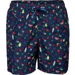 ARENA Kinder Badeshorts BOYS BEACH BOXER ALLOVER, NAVY MULTI, 140