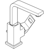 Grohe Eurocube Einhand-Waschbeckenarmatur 1/2" L-Size hard graphite gebürstet (23135AL0)