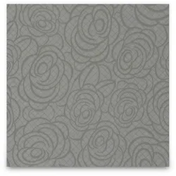 Hypafol Airlaid Motiv-Serviette Roses grau | 100St. | 40x40cm | für Gastronomie und Zuhause | hochwertiges Material