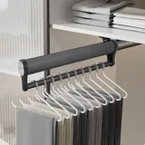 Ausziehbare Kleiderstange für Garderobenschrank, Aluminiumlegierung Robust Verstellbarer Kleiderstange Schrank,Teleskop Kleiderstange Speicherplatz Sparen (Grau, 542mm)