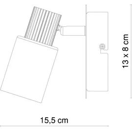 ETC Shop Wandleuchte LED 2er Set 5W 300lm 3200K (Alabaster Optik) chrom