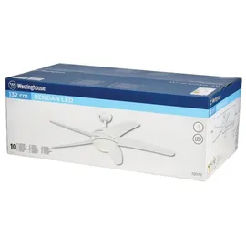 Westinghouse Bendan 132 cm Deckenventilator weiß mit Licht LED inkl. Fernbedienung