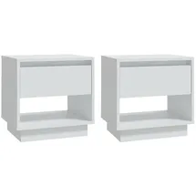 vidaXL Nachtschrank 2 Stk. 45 x 34 x 44 cm Weiß