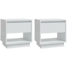 vidaXL Nachtschrank 2 Stk. 45 x 34 x 44 cm Weiß