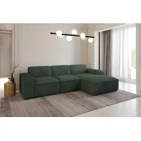 kaiser möbel Ecksofa, Sofa L form, Couch L form Siena L stoff Velo Grün Rechts - Grün