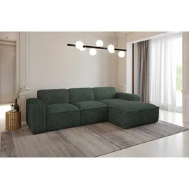 kaiser möbel Ecksofa, Sofa L form, Couch L form Siena L stoff Velo Grün Rechts - Grün