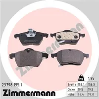 ZIMMERMANN Bremsbelagsatz, Scheibenbremse