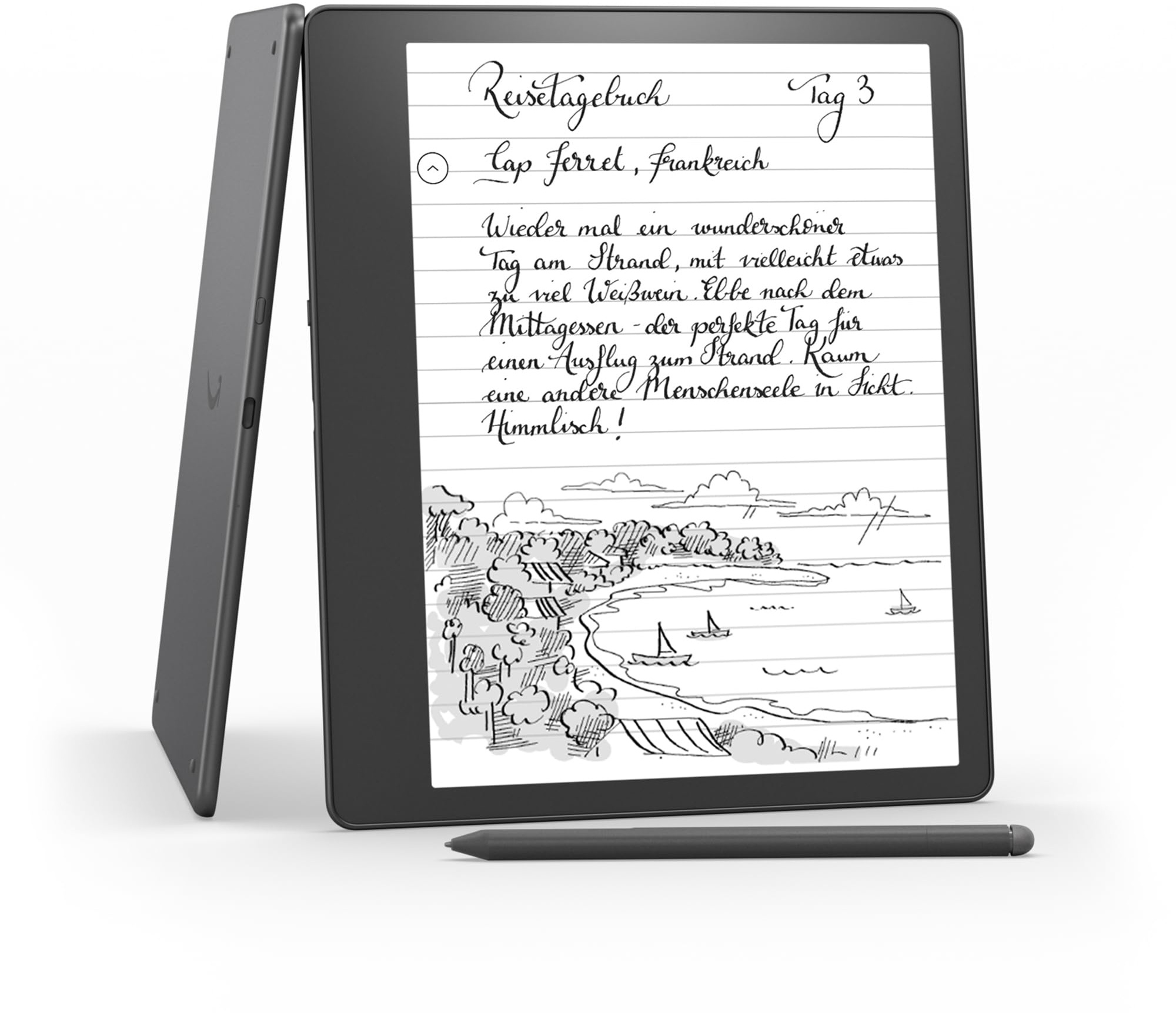 Kindle Scribe (16 GB) – der erste Kindle, der auch EIN digitales Notizbuch ist – mit Paperwhite-Bildschirm (10,2 Zoll, 300 ppi) und Standard-Eingabestift
