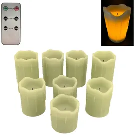 online fuchs LED Kerzen 8 St. Salbei Grün