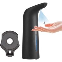 Automatischer Seifenspender mit Sensor Infrarot Elektrischer Seifenspender Automatisch für Badezimmer, Küchen, Hotel, Restaurant,öffentlicher Ort (400ml, Mattschwarz)