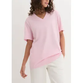 bonprix Longshirt (5er-Pack), rosa, Gr.56/58 (3XL), Bequemes weites Long-Shirt, nicht meliert: 100% Baumwolle