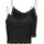 Only ONLVICKY LACE SEAML 2-PACK CROPPED TOP Schwarz S