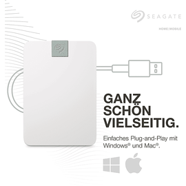 Seagate Ultra Touch HDD tragbare Festplatte 2 TB Weiß