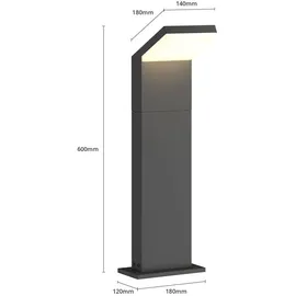ARCCHIO Außenleuchte Aluminium 60,0 cm 1-flammig schwarz