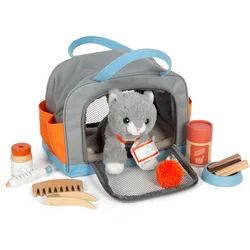 small foot Katze mit Tasche und Pflege-Set - mehrfarbig