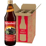 RABENHORST Schwarzer Johannisbeer-Nektar BIO 6er Pack (6 x 700 ml) - Fein-herber Nektar mit mindestens 35% Fruchtgehalt und natürlichem Vitamin C