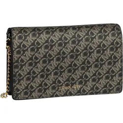 Michael Kors Handtasche Jet Set Medium Flap Chain MK SIG Black/Gold Schwarz Damen 