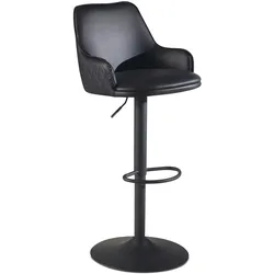 Barhocker FineBuy Küchenhocker Kunstleder Schwarz Hocker Bistrohocker Barstuhl