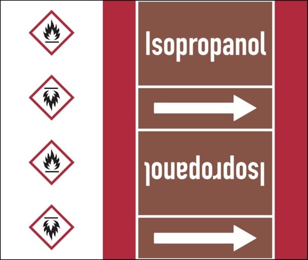 Preisvergleich Produktbild Rohrleitungskennzeichen Isopropanol - 33000x180 mm Folie selbstklebend