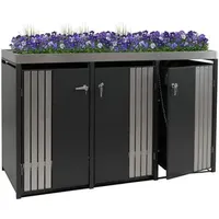 Mendler Mülltonnenverkleidung HWC-O67 125 x 196 x 84 cm